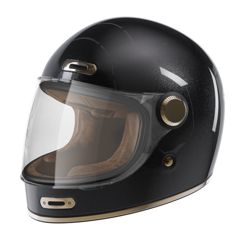 10193 3666689108405 406-21IE-A02-09-M casco moto integrale retrò stormer history solid black_perla taglia m