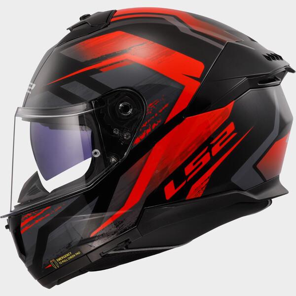 10217 6923221186305 168082132M casco moto integrale ls2 ff808 stream ii fury black red taglia m