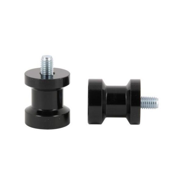 10232 3700641539361 DIAB007 sifam coppia supporti cavalletto moto nottolini ø8mm x1.25 anodizzati nero ø 27 lunghezza 31mm