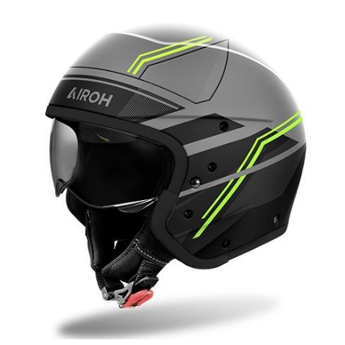 10255 8029243387992 AI55A13J11SYC-M airoh casco moto crossover j 110 slim yellow opaco taglia m