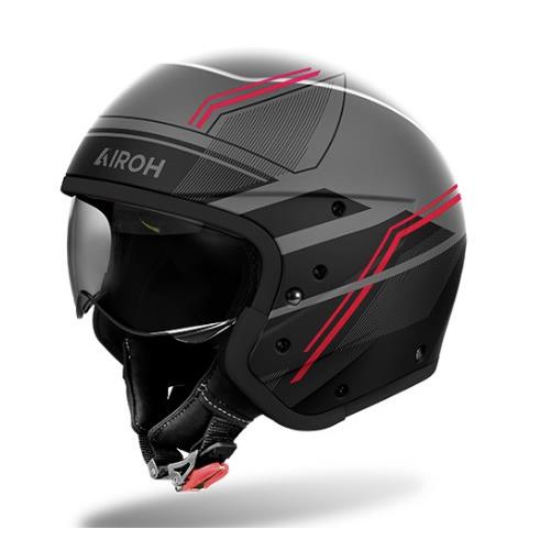 10258 8029243388050 AI55A13J11SRC-S airoh casco moto crossover j 110 slim red opaco taglia s