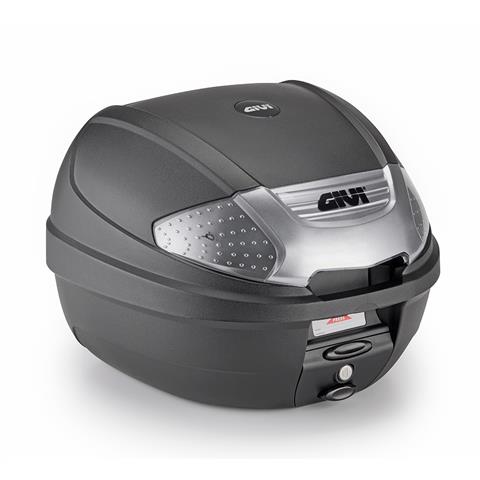 10409 8019606349545 E300NT2B givi bauletto monolock nero goffrato con catadiottro argento 30lt
