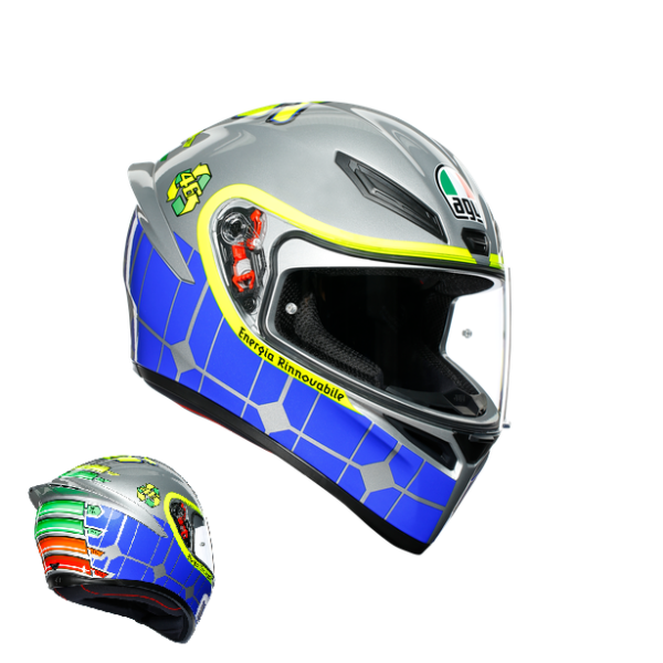 6127 8051019166388 0281A010 008 MS AGV CASCO MOTO INTEGRALE K1 E2205 MULTI ROSSI MUGELLO 2015 TAGLIA MS