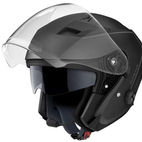 CASCO JET SENA CON BLUETOOTH INTEGRATO OUTSTAR NERO OPACO TAGLIA S