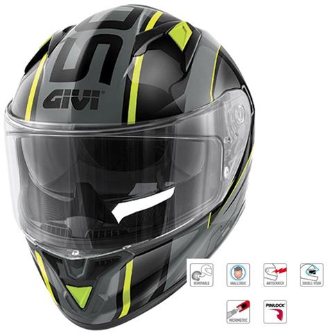 GIVI CASCO INTEGRALE.H50.6 STOCCARDA BLADES GRIGIO TAGLIA L