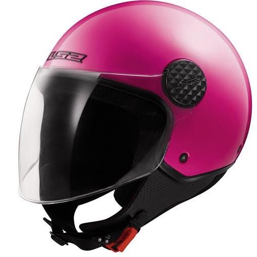 9071 6942141754111 3655850440030-M LS2 CASCO JET OF558 SPHERE LUX II SOLID FLUO PINK TAGLIA M