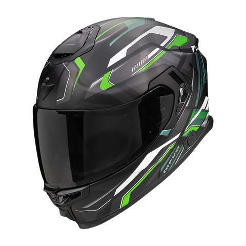 9633 3701629114846 150-465-341-03 scorpion casco integrale exo-gt sp carbon air augusta nero opaco/grigio/verde taglia s