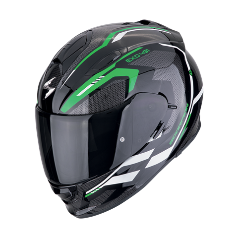 9973 3701629115935 48-450-349-03 casco moto integrale scorpion exo 491 kripta nero-verde-bianco taglia s
