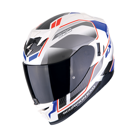 9975 3701629122407 172-499-126-04 casco moto integrale scorpion exo-520 evo air lena bianco perla-blu taglia m
